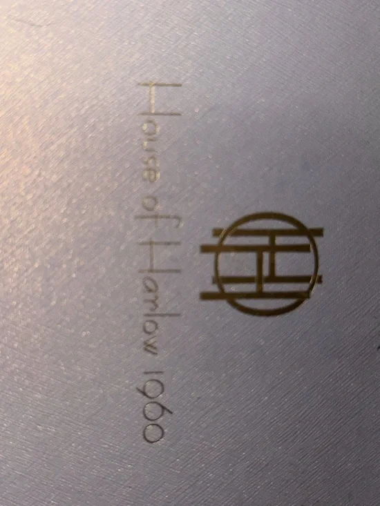 House of Harlow 1960 Logo Plaque in Gold on Pale Background - Picture 4 of 4